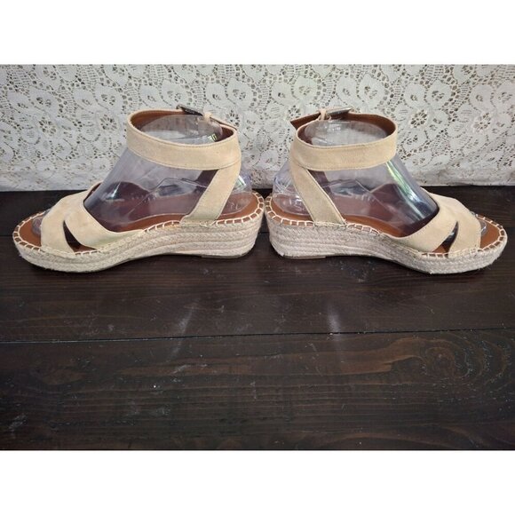 NWOB  Franco Sarto Pellia Beige Suede Espadrille Sandals/Sz. 7M - Picture 2 of 10